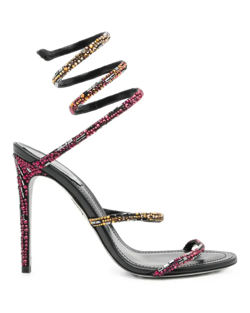 René Caovilla x Swarovski 105mm Cleo sandals - Schwarz Schwarz
