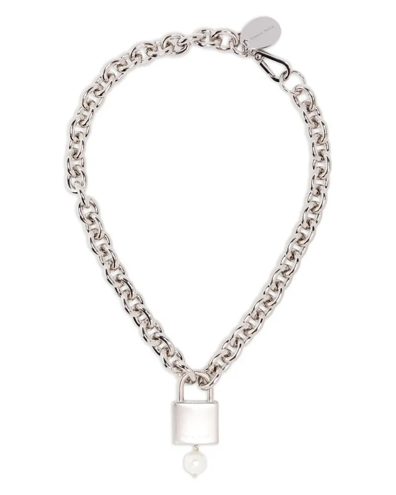 Simone Rocha Perlenkette mit Schloss - Silber Silber
