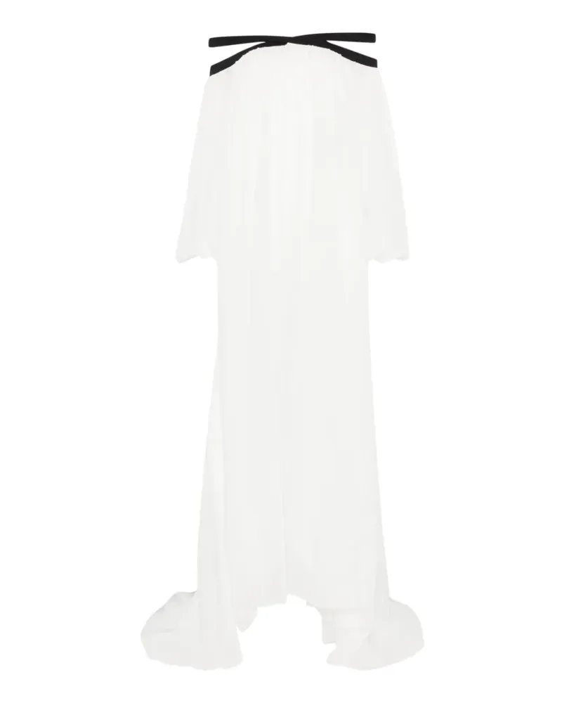Tom Ford Maxikleid mit schwarzem Detail - Weiß Weiß