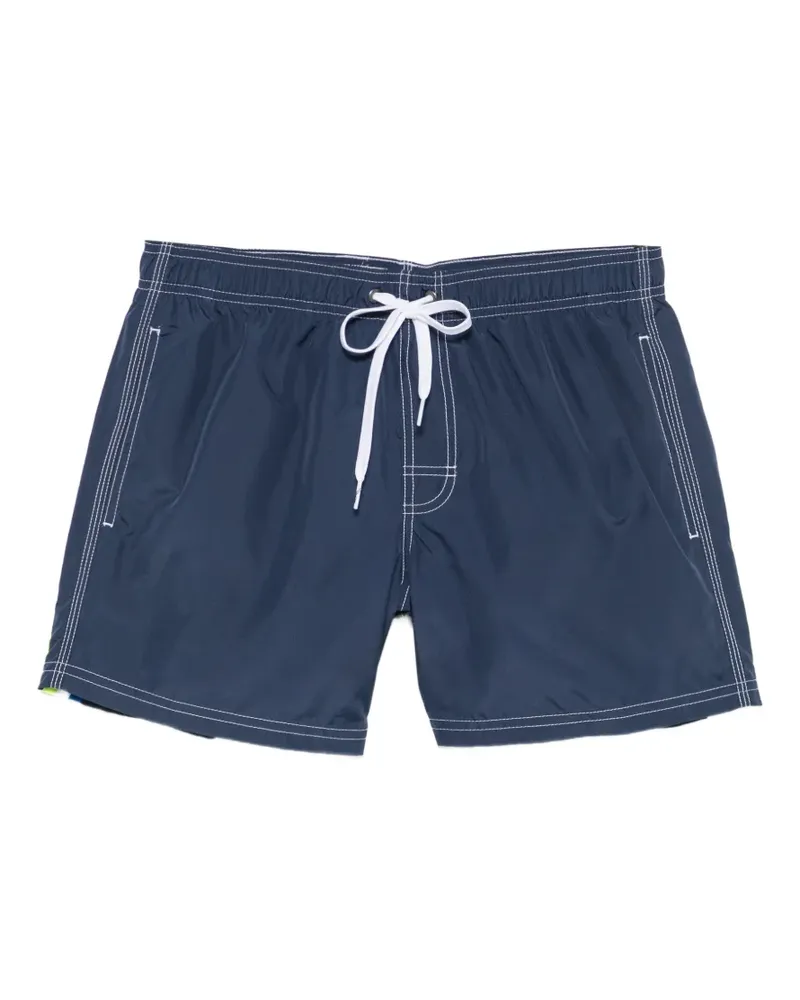 Sundek logo-patch swim shorts - Blau Blau