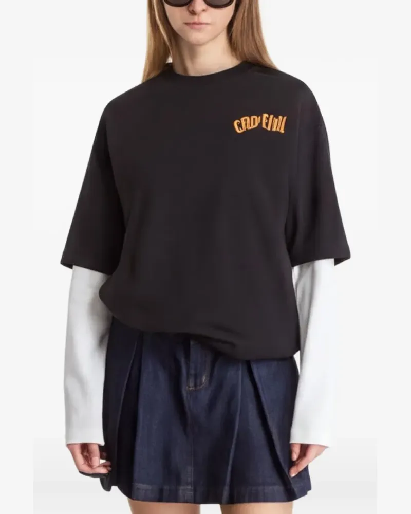 New Era T-Shirt im Oversized-Look - Schwarz Schwarz