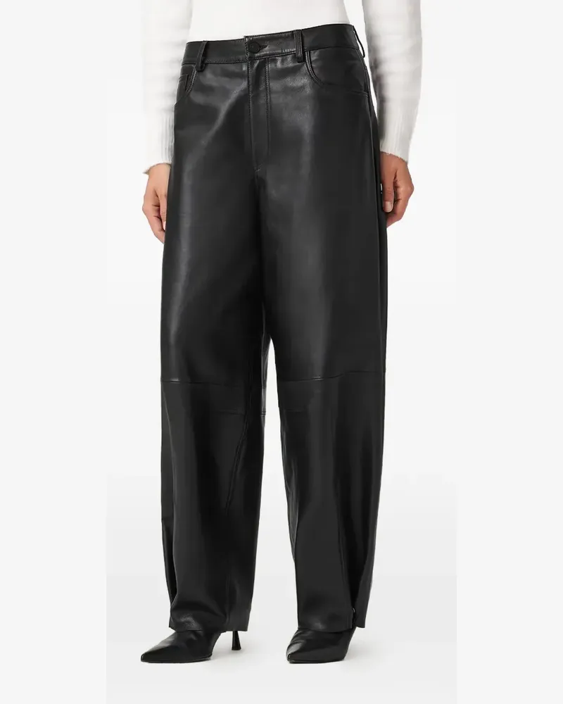 AllSaints Jett panelled leather trousers - Schwarz Schwarz