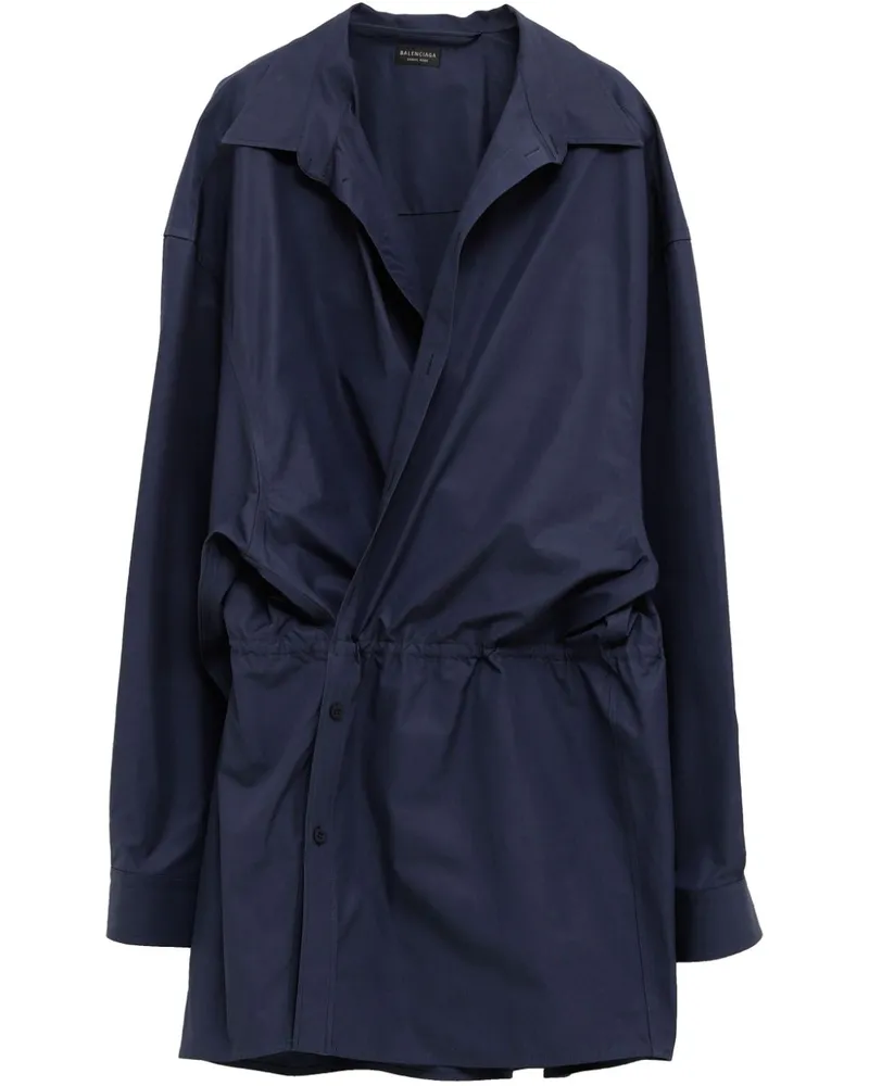 Balenciaga Kurzes Hemdkleid - Blau Blau
