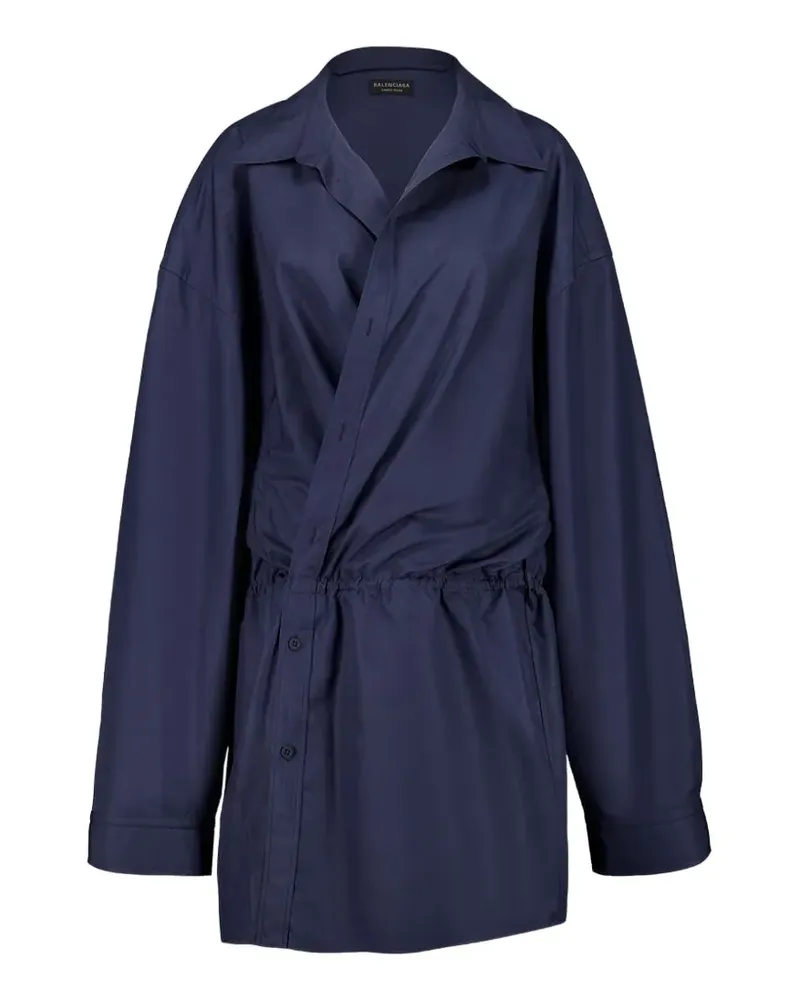 Balenciaga Kurzes Hemdkleid - Blau Blau