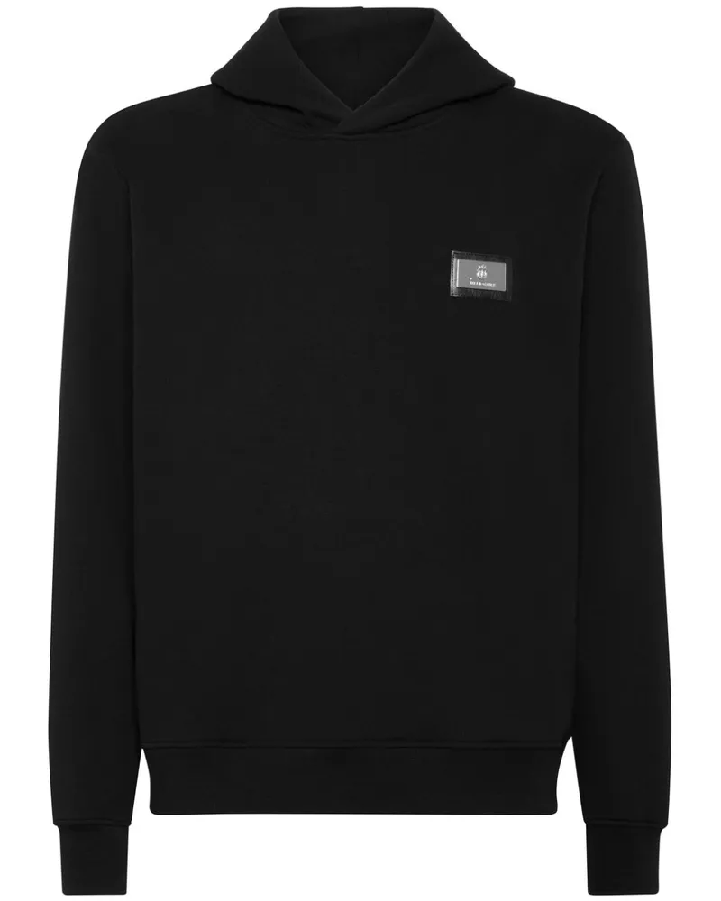 Billionaire Hoodie mit Logo-Schild Schwarz