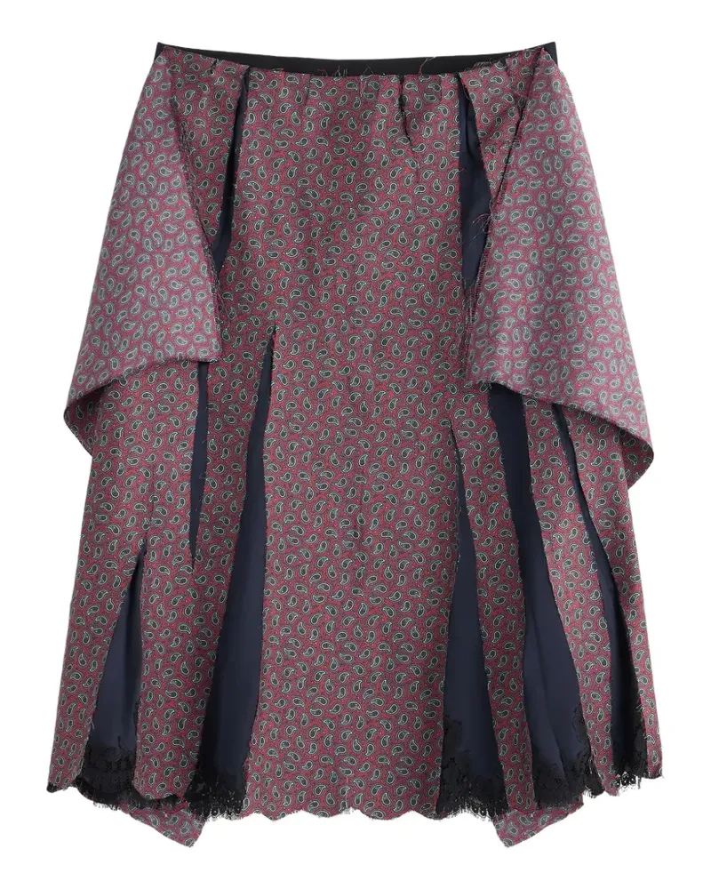 Maison Margiela Midirock mit Paisley-Print - Rot Rot