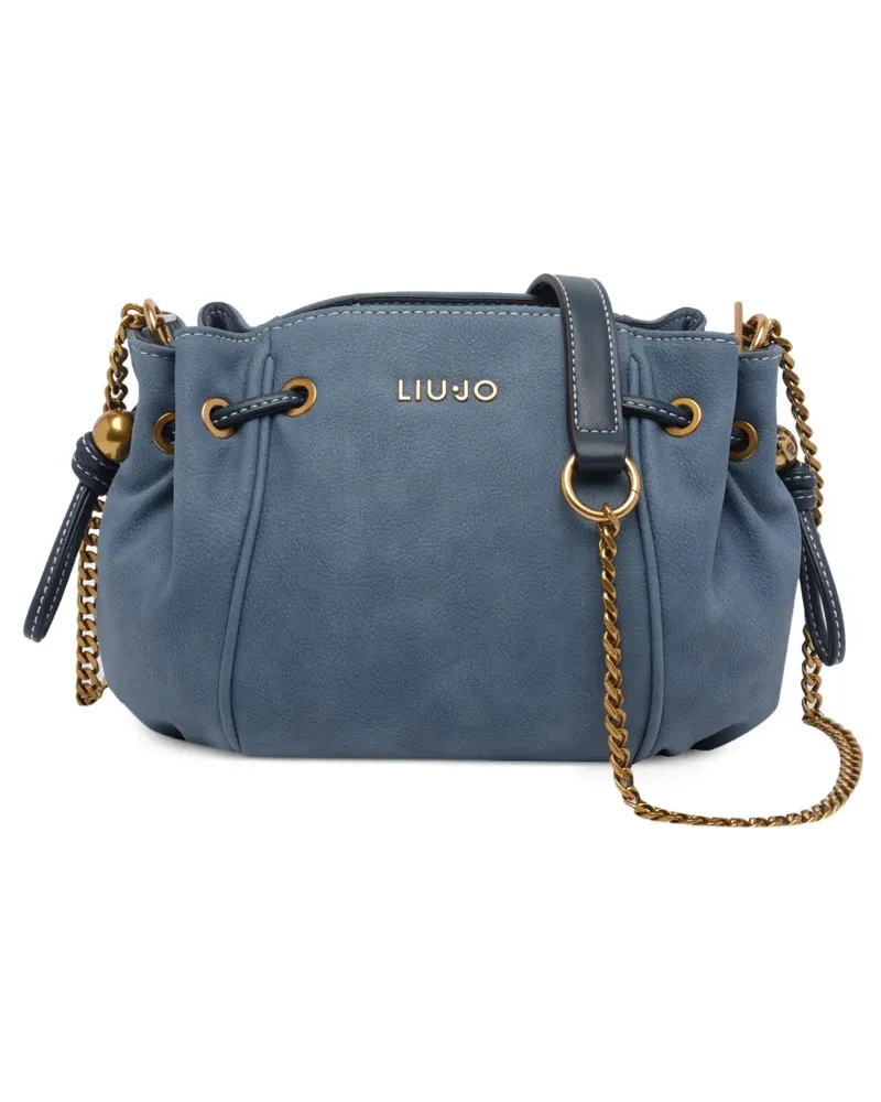 Liu Jo Schultertasche mit Logo-Schild - Blau Blau