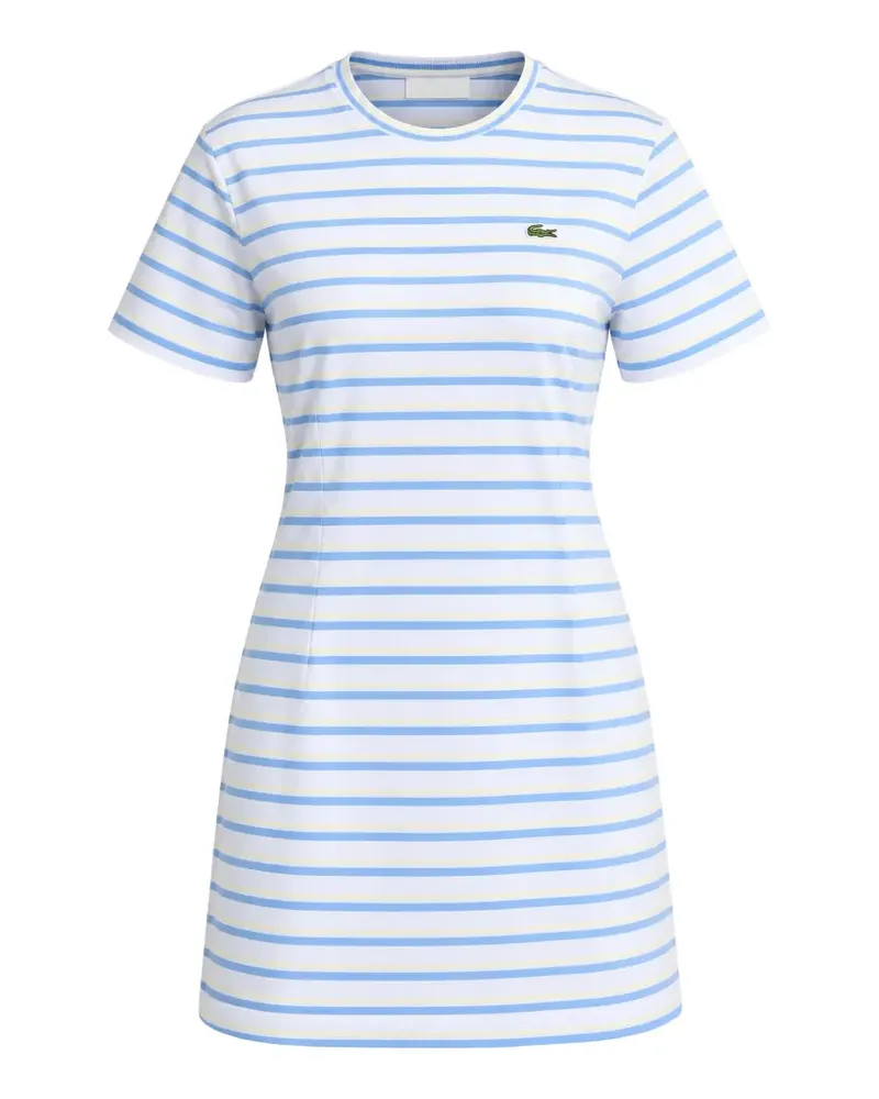 Lacoste Gestreiftes Hemdkleid - Weiß Weiß