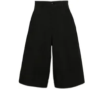 Chino-Shorts mit Ziernaht - Schwarz