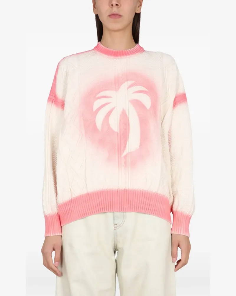 Palm Angels palm-print sweater - Weiß Weiß