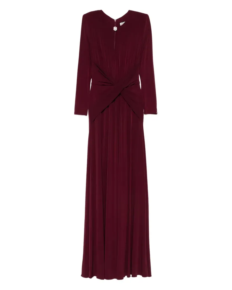 NISSA twist-front long dress - Rot Rot