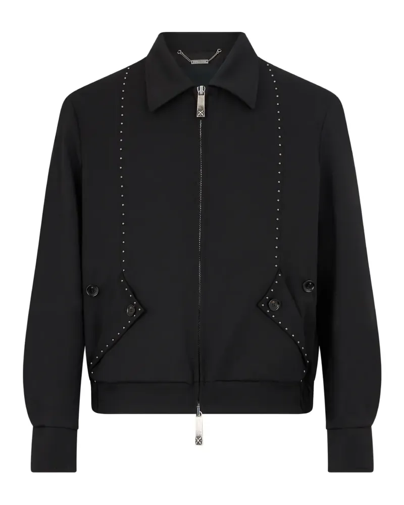 John Richmond Jacke mit Nieten - Schwarz Schwarz