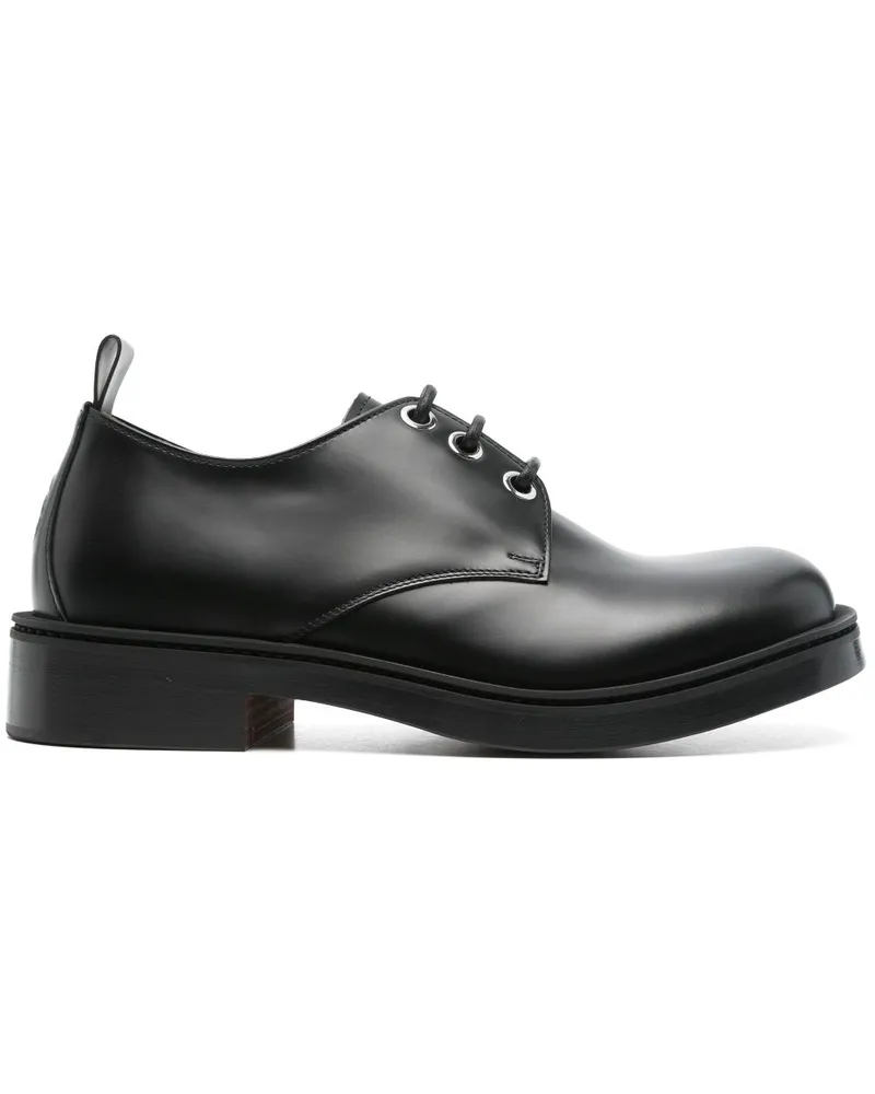 Alexander McQueen Derby-Schuhe mit Totenkopf-Prägung - Schwarz Schwarz
