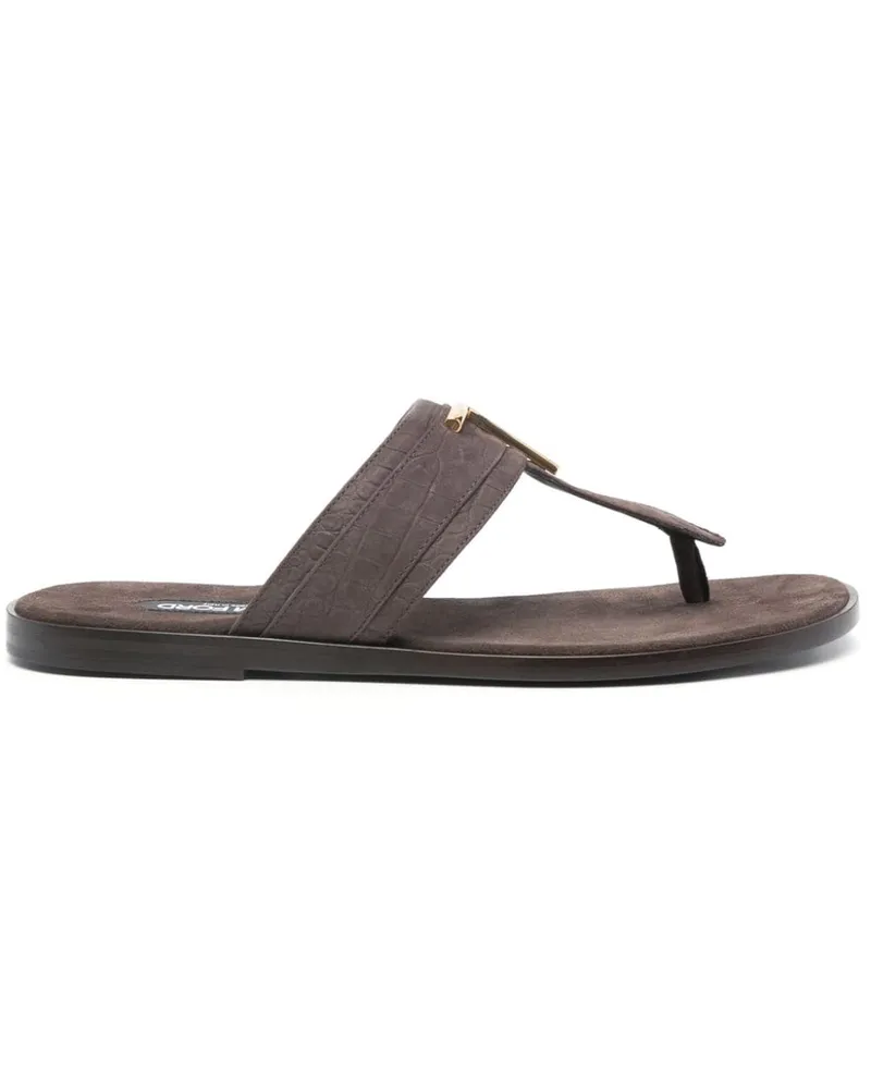 Tom Ford Brighton Sandalen aus Wildleder - Braun Braun
