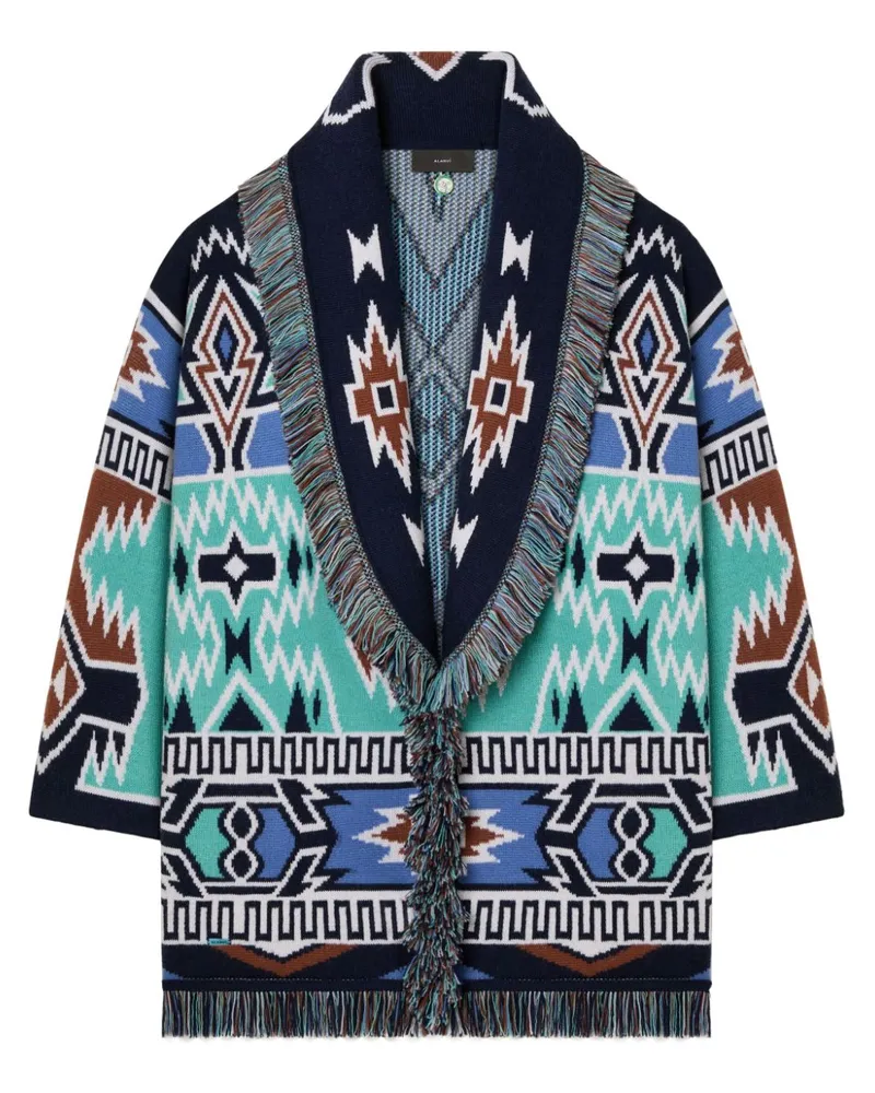 Alanui Geometric Roots Cardigan - Blau Blau