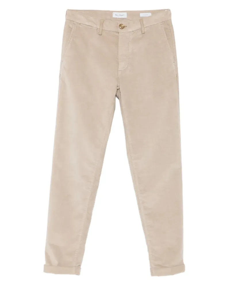 Re-HasH corduroy cuffed trousers - Nude Nude