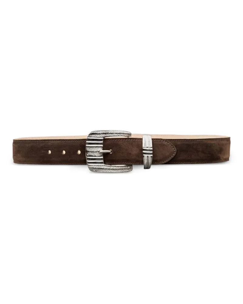 L'Agence Aya Gürtel aus Wildleder - Braun Braun