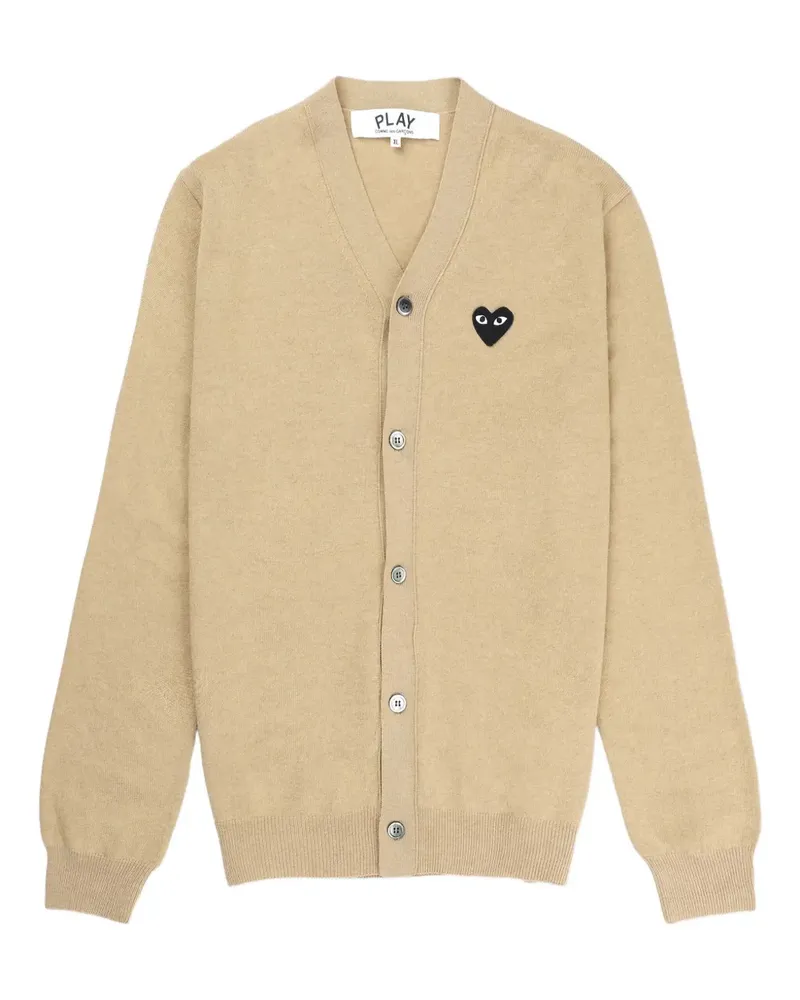 Comme des Garçons Cardigan mit Herz-Patch - Nude Nude