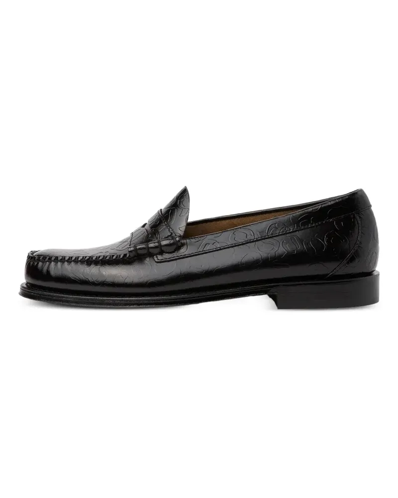 Karl Lagerfeld x G.H. Bass Loafer mit Prägung - Schwarz Schwarz