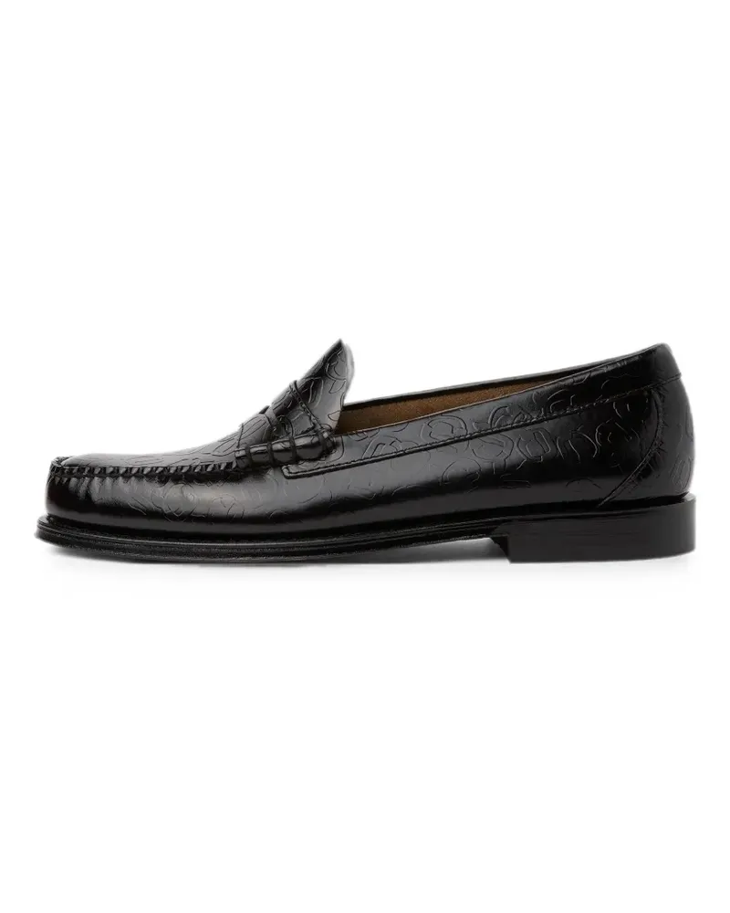 Karl Lagerfeld x G.H. Bass Loafer mit Prägung - Schwarz Schwarz
