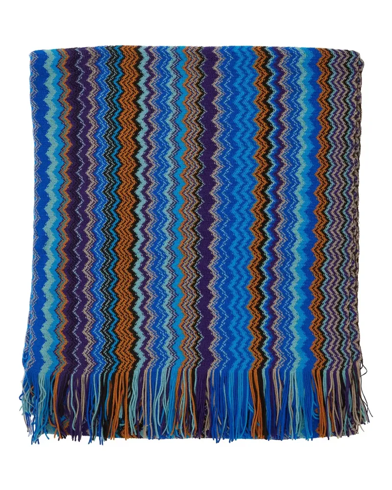 Missoni Schal mit Zickzackmuster - Blau Blau
