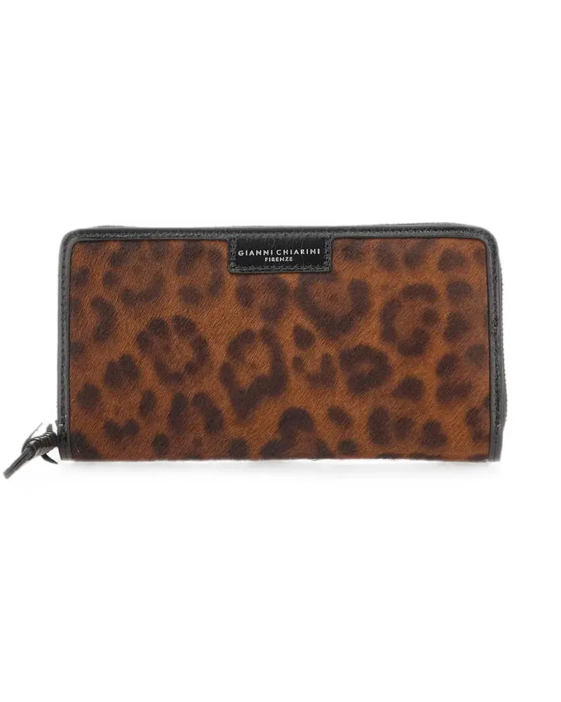 Gianni Chiarini Horsy leopard-pattern wallet - Braun Braun