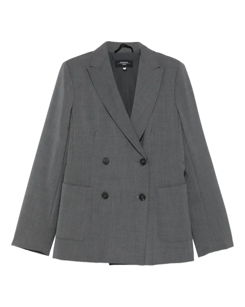Max Mara Doppelreihige Jacke - Grau Grau
