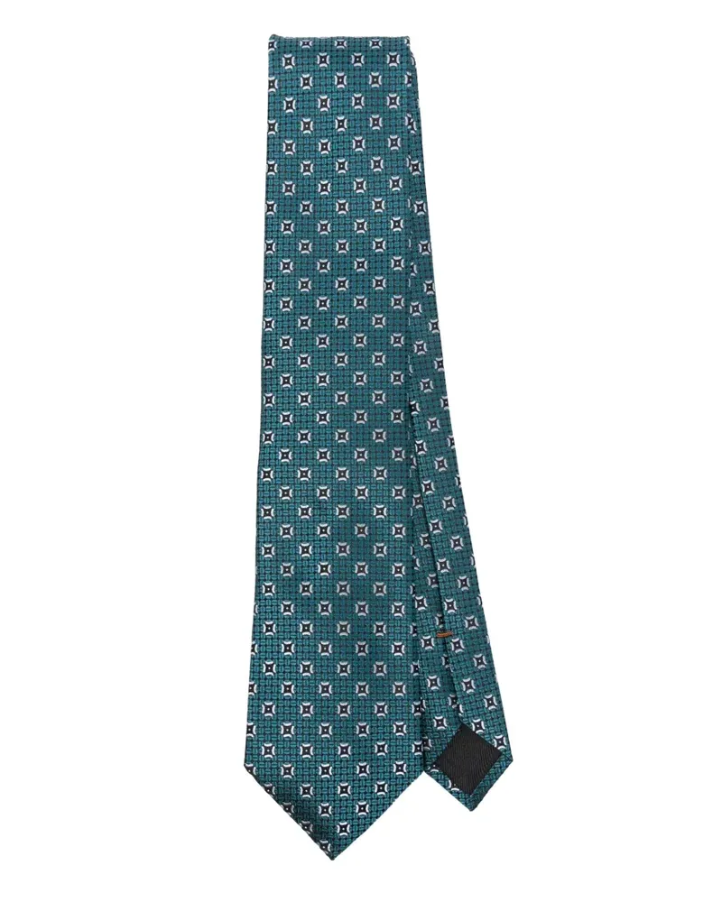 Ermenegildo Zegna Texturierte Krawatte - Grün Grün