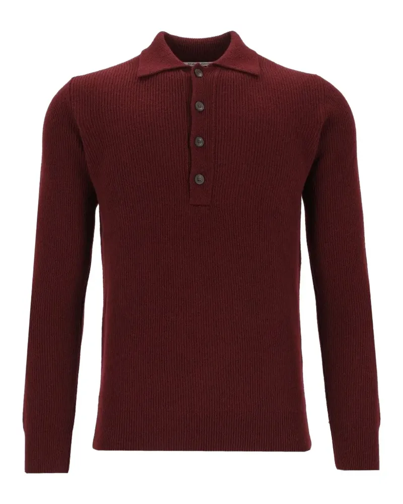 Al Duca D’Aosta 1902 ribbed-knit polo shirt - Rot Rot