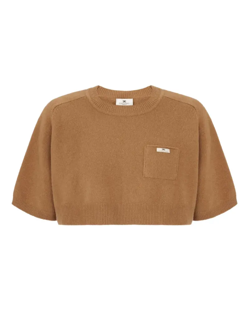 Elisabetta Franchi wool and cashmere top - Nude Nude
