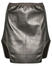 Rick Owens Minirock aus Leder Metallic