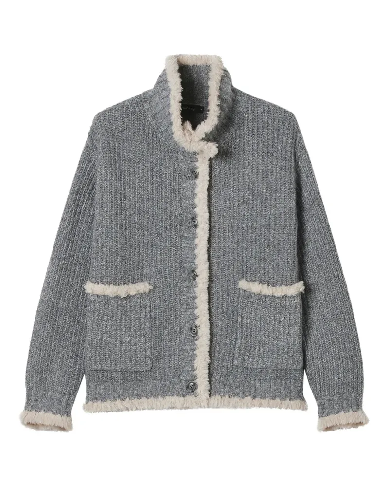 Tout a Coup Cardigan mit Faux Fur - Grau Grau
