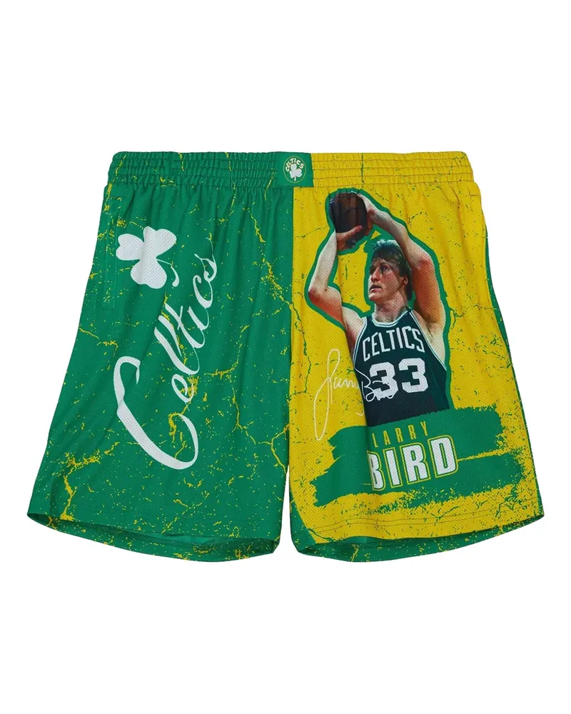 Mitchell & Ness Larry Bird Boston Celtics Hardwood Classics Shorts - Grün Grün