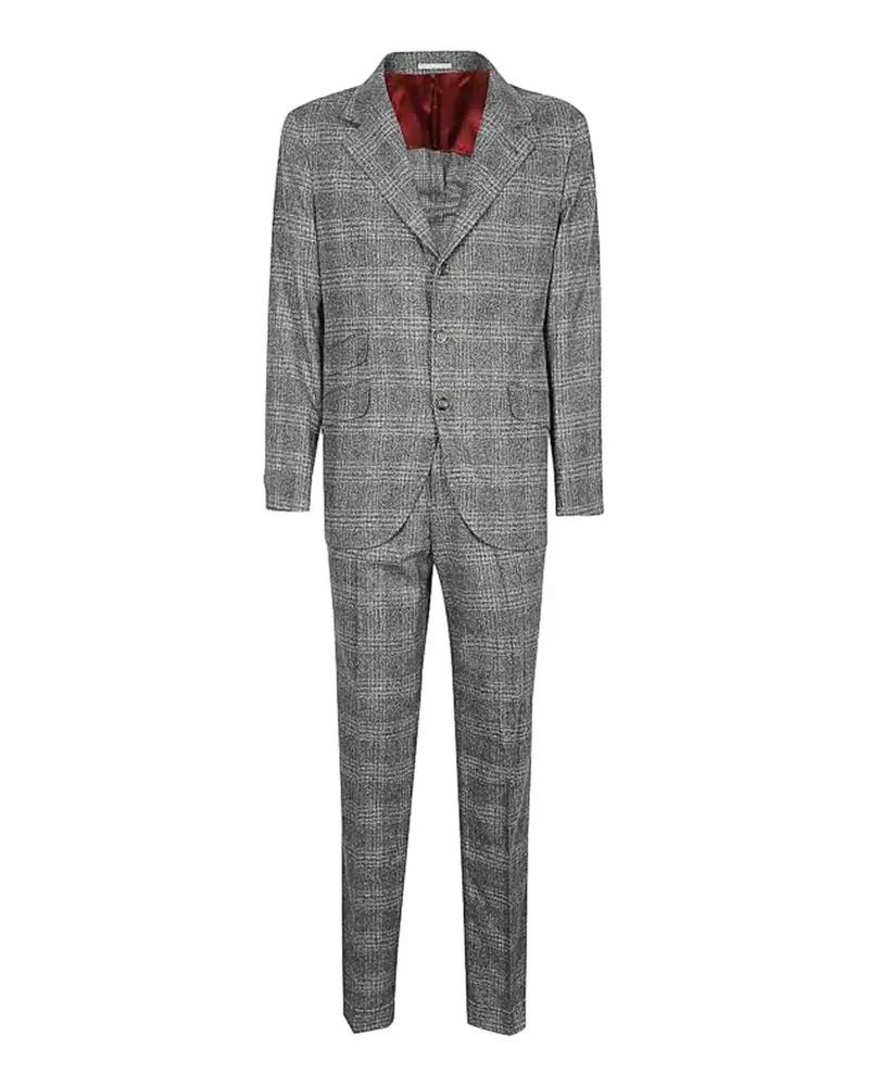 Brunello Cucinelli Prince of Wales check suit - Grau Grau