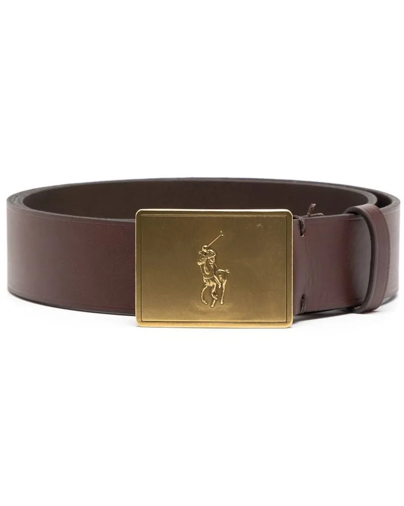 Ralph Lauren Gürtel mit Polo Pony - Braun Braun