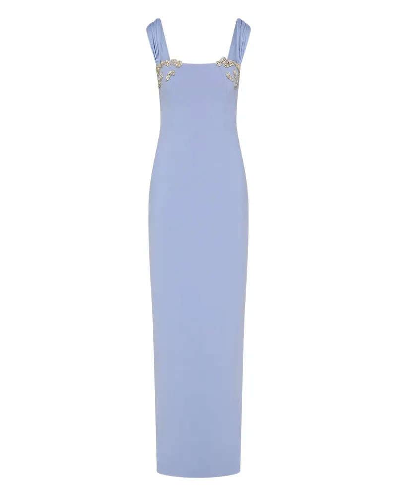 Rachel Gilbert Verziertes Malia Maxikleid mit eckigem Ausschnitt - Blau Blau
