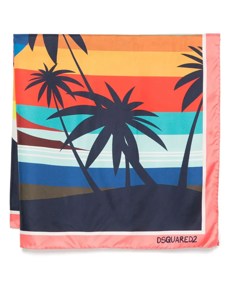 Dsquared2 Habotai Schal - Blau Blau