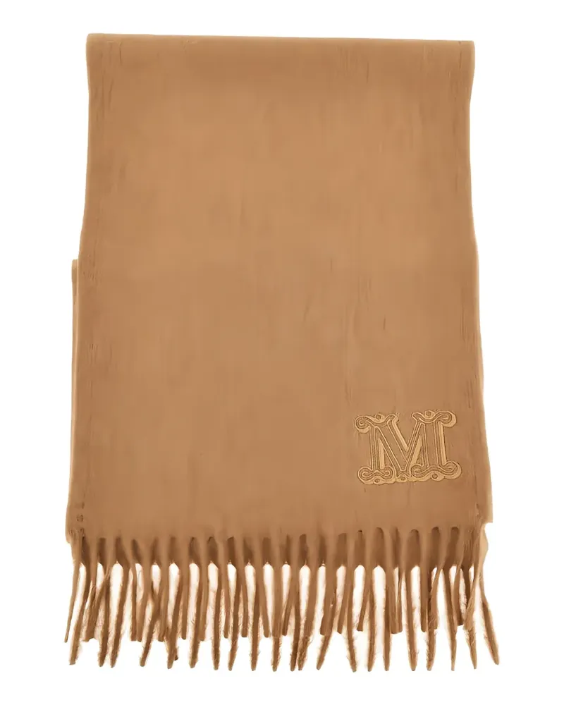 Max Mara Schal mit Fransen - Braun Braun