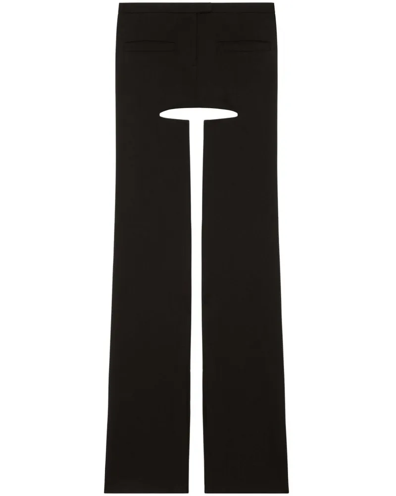 Courrèges Ausgestellte Hose - Schwarz Schwarz