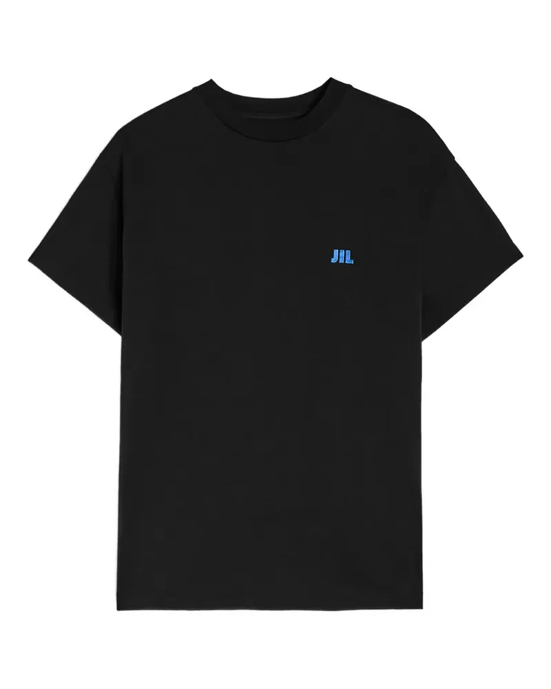 Jil Sander T-Shirt mit Logo-Stickerei - Schwarz Schwarz