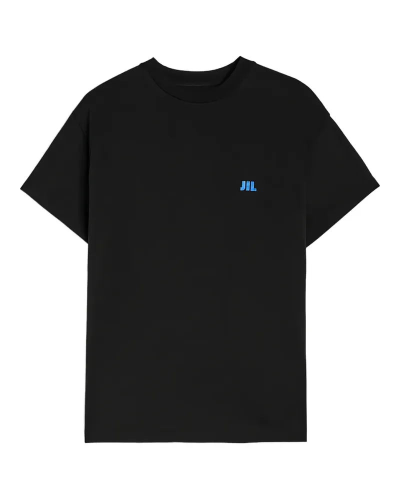 Jil Sander T-Shirt mit Logo-Stickerei - Schwarz Schwarz
