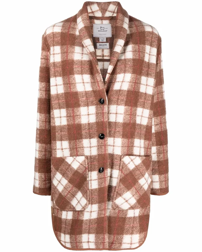 Woolrich Karierter Gentry Mantel - Braun Braun