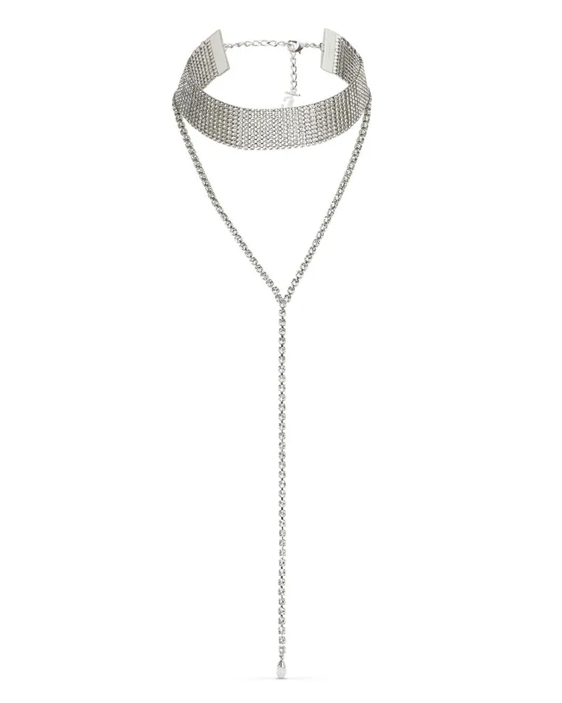 Jimmy Choo Halskette mit Kristallen - Silber Silber