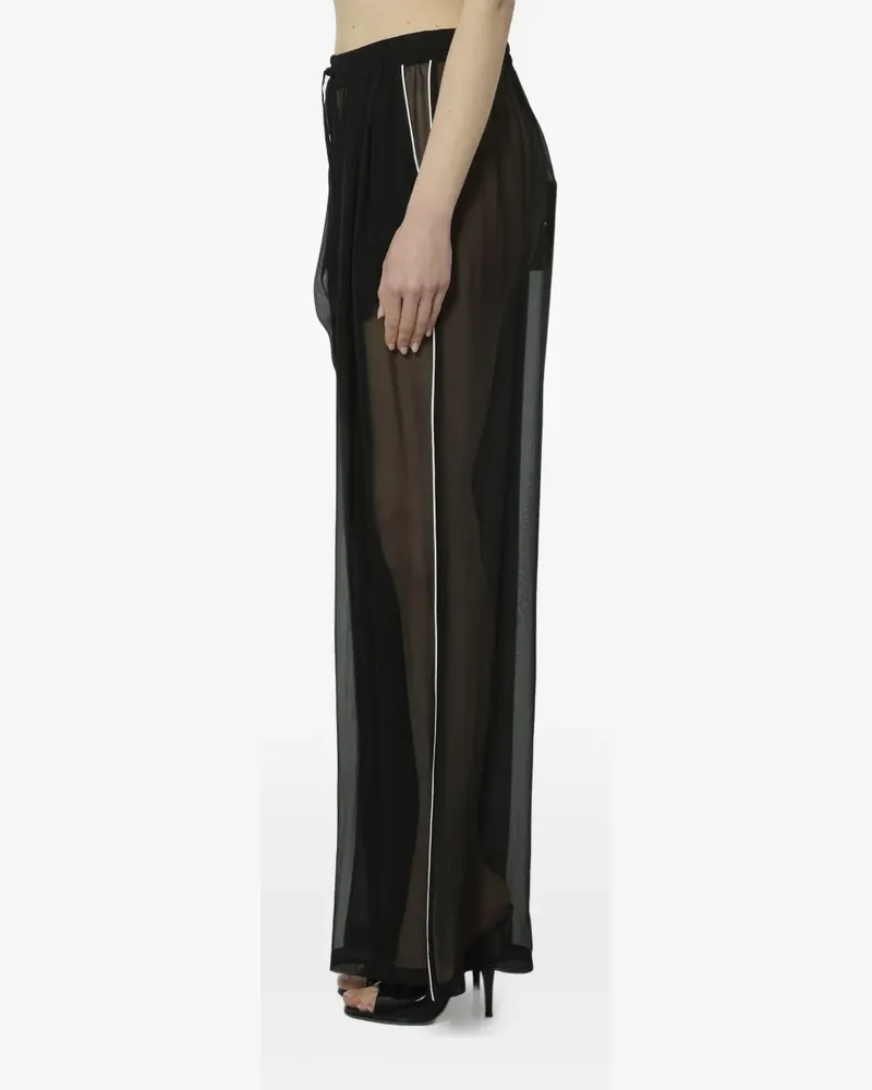Dolce & Gabbana silk chiffon trousers - Schwarz Schwarz