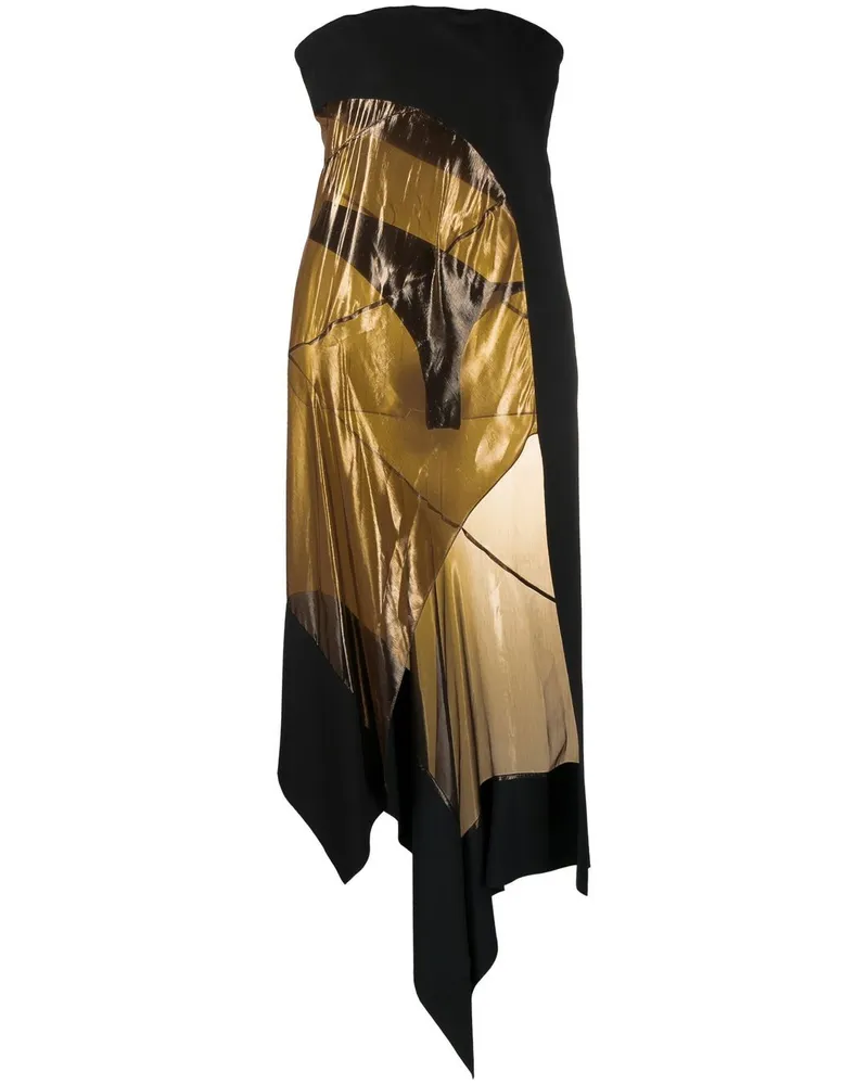 Thierry Mugler Kleid mit transparenten Einsätzen Schwarz