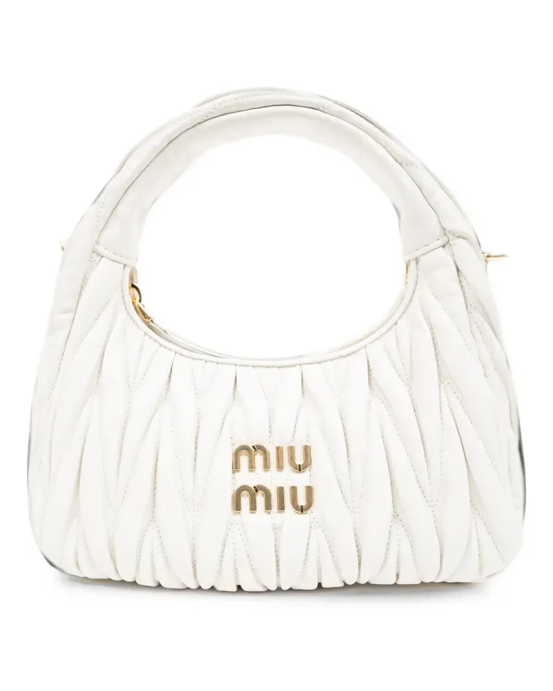 Miu Miu Wander Tasche aus Leder - Nude Nude