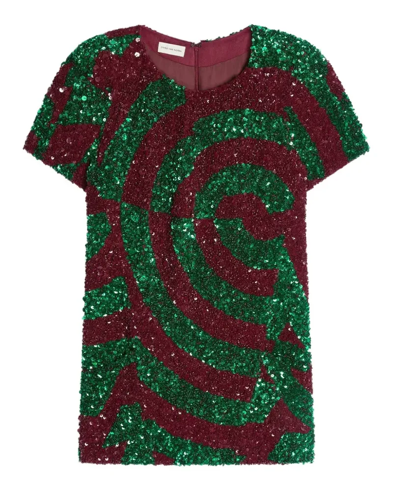 Dries van Noten Oberteil mit Pailletten - Rot Rot