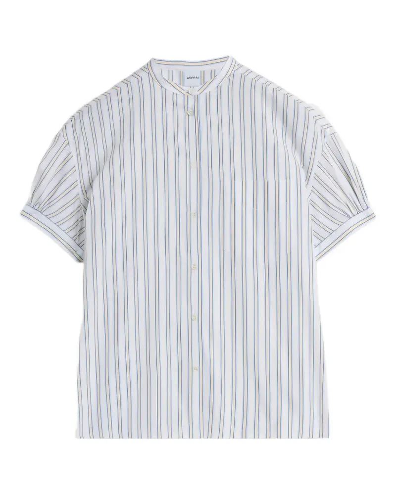 ASPESI striped short-sleeve shirt - Weiß Weiß