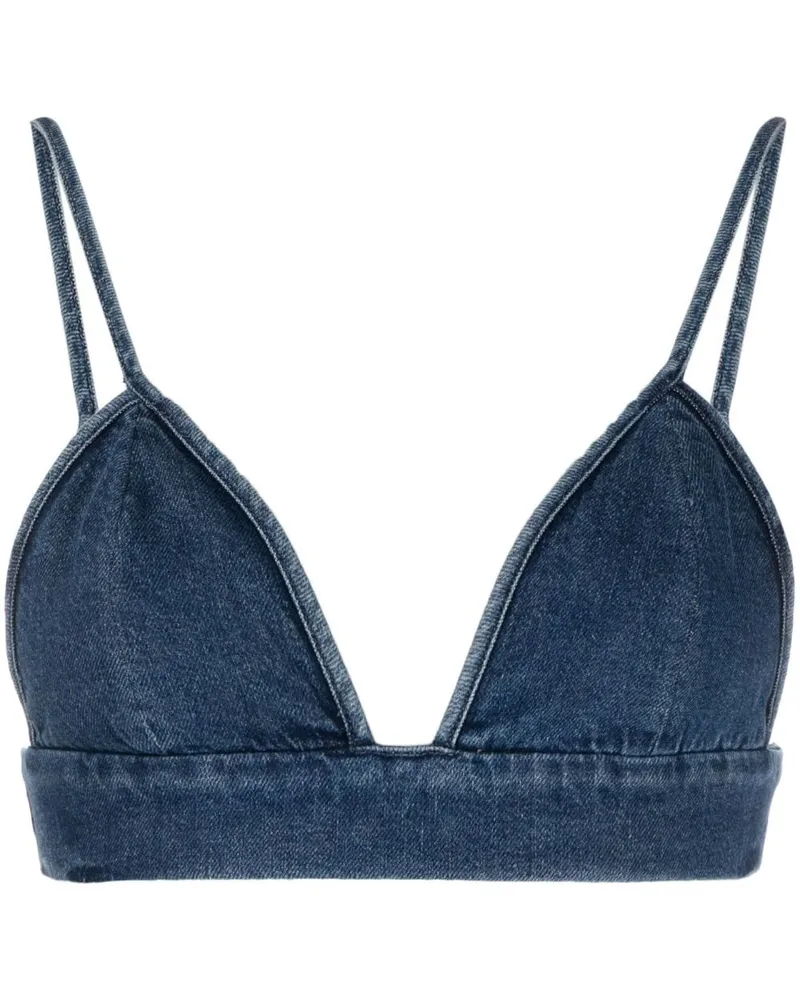 AGOLDE Cropped-Top mit Dreiecksform - Blau Blau