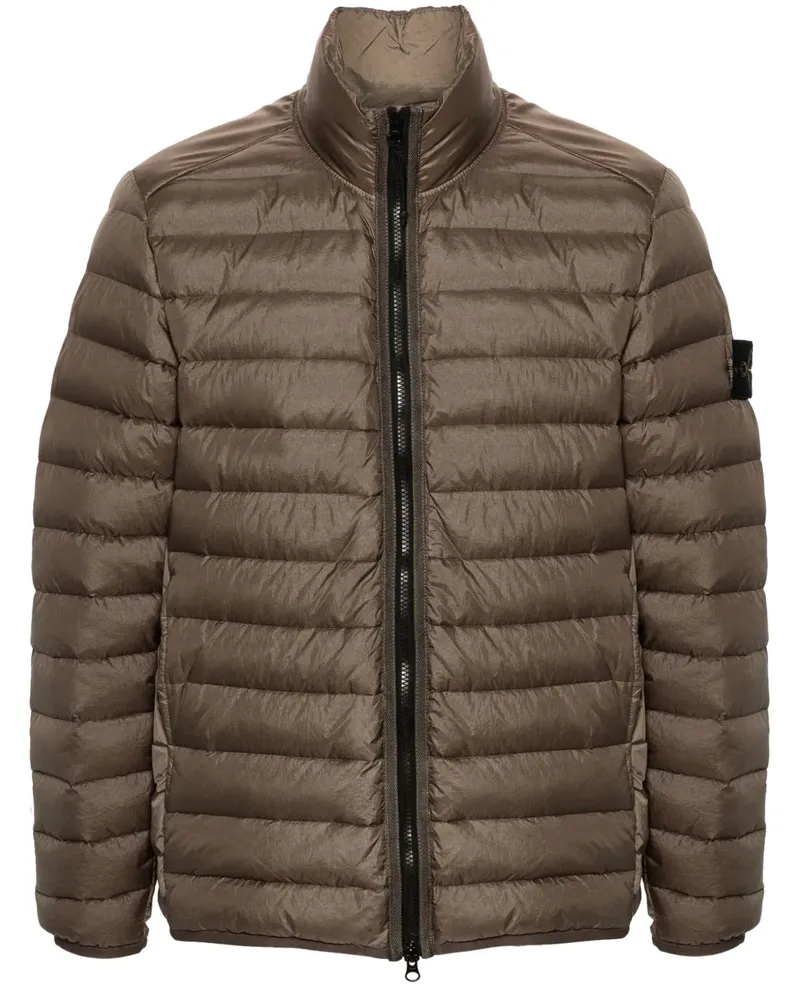 Stone Island Gefütterte Jacke mit Kompass-Patch - Braun Braun